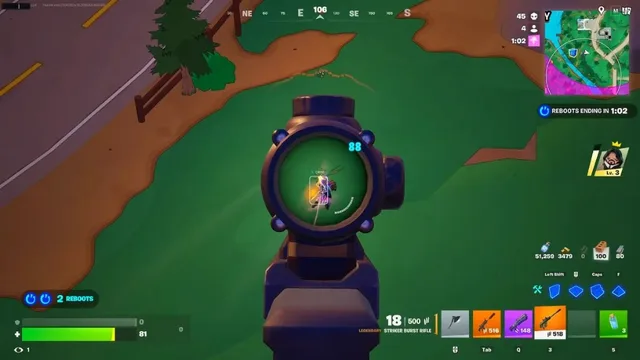 Fortnite scoped engagement with ESP overlay