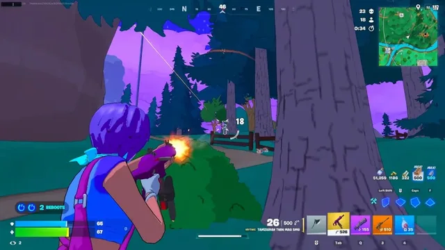 Fortnite combat during live match