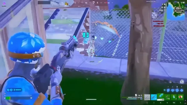 Fortnite close-range shotgun engagement