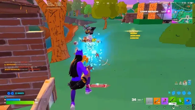 Fortnite scoped fight with skeleton ESP
